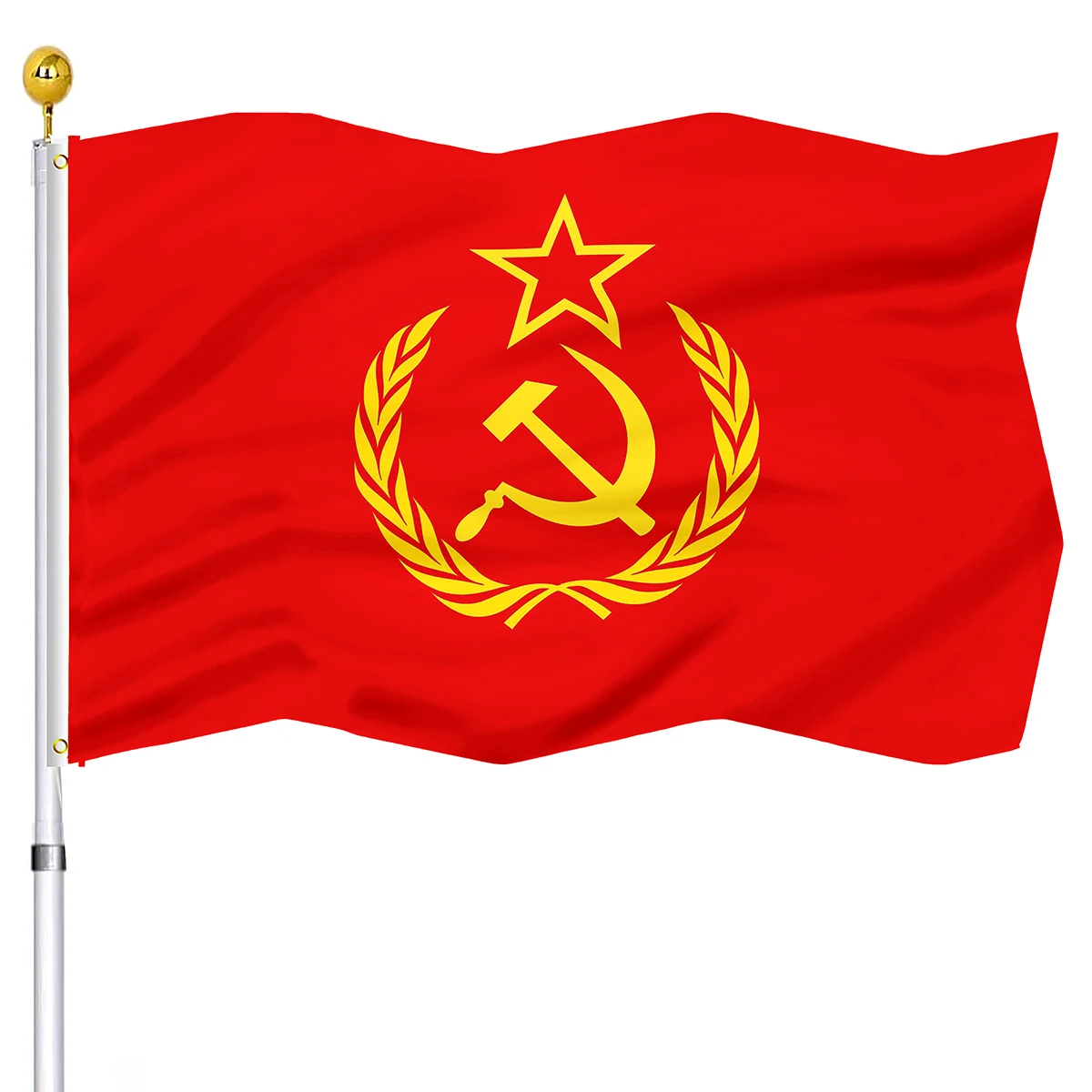 Russian Soviet Communism Flag Vivid Color Russian Victory Day CCCP USSR Banner Flag with Brass Grommets for Outdoor Indoor Decor