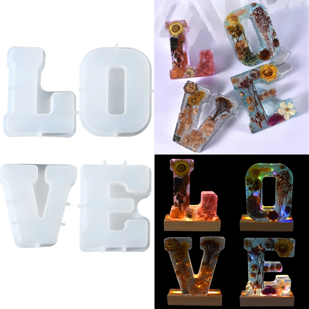 26 Capital Letters Silicone Mold Birthday Party Couple Proposal Wedding Decoration DIY Crystal Epoxy Resin Casting Mold