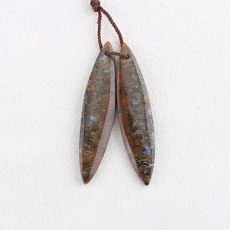 

Natural Pieterisite Marquise Earrings Beads for Jewelry Making, Handmade Natural stones beads