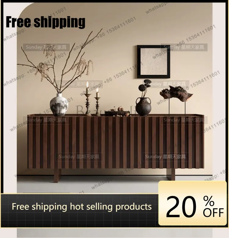 Factory Direct Medieval Striped Walnut Color Locker Corridor Large Capacity Locker
