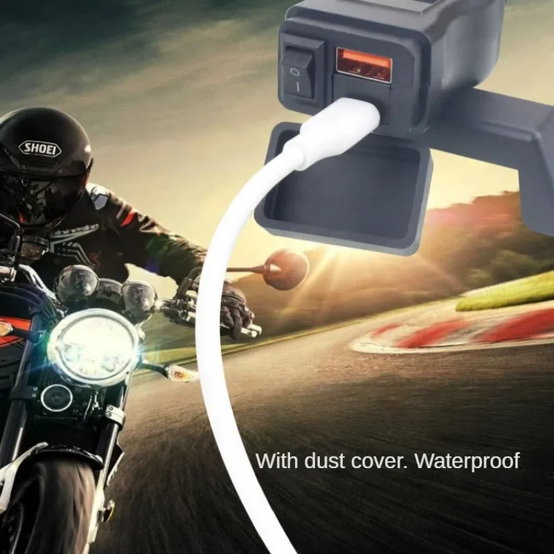 

Motorcycle Vehicle-Mounted Charger Waterproof Adapter Phone USB PD QC3.0 Dual Ports Quick Charge with Voltmeter Moto Accessory