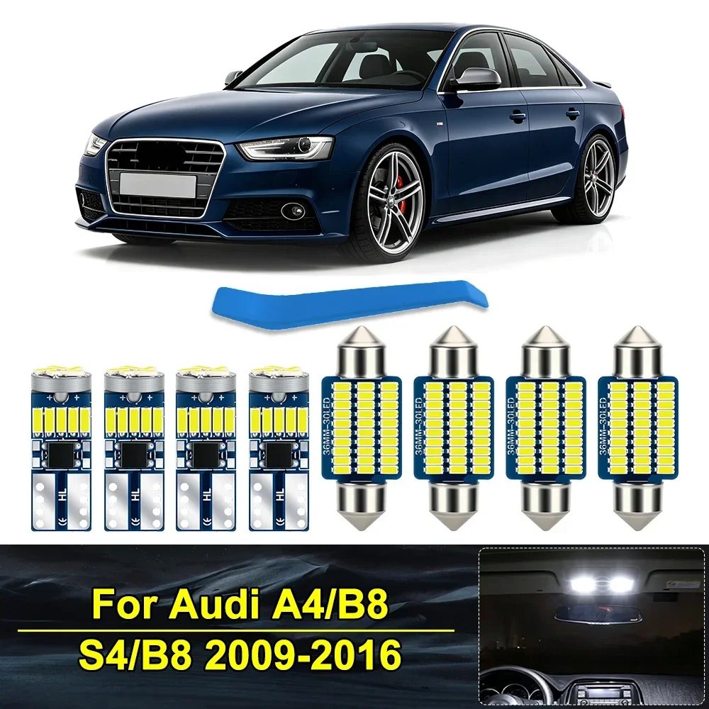 Car LED Interior Light For Audi A4/B8 S4/B8 2009 2010 2011 2012 2013 2014 2015 2016 Canbus No Error Super Bright Mini Lamp 12V