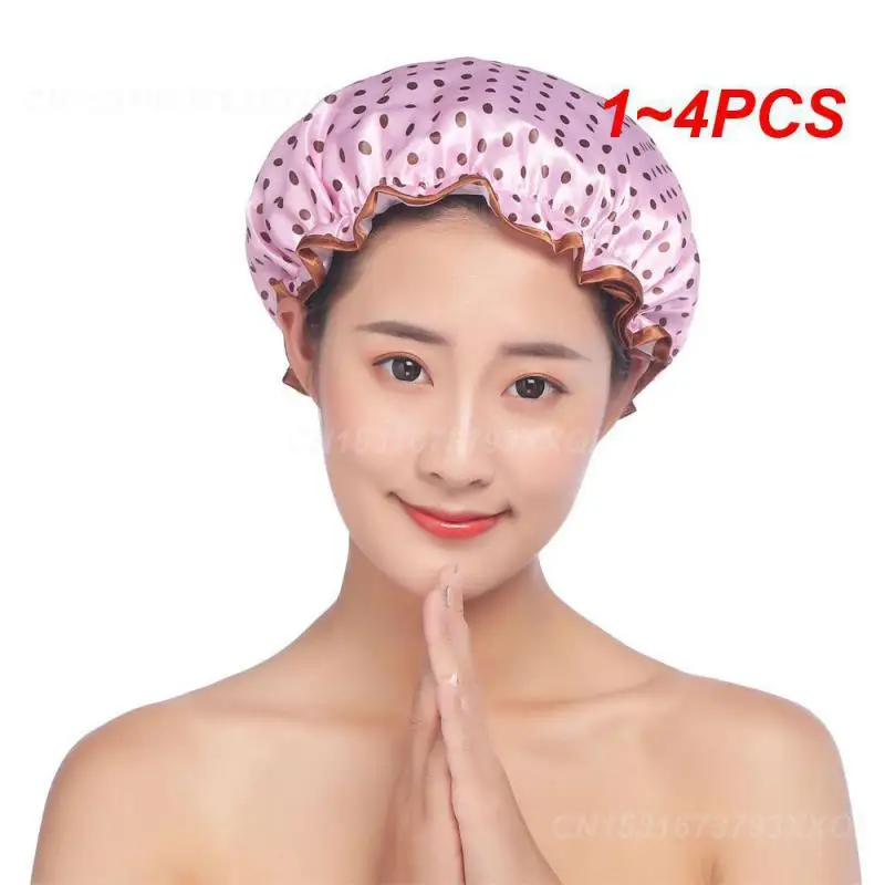 1~4PCS Bathroom Shower Waterproof Dust Prevention Anti Wet Hair Korean Version Double Layered Dice Variety Of Styles