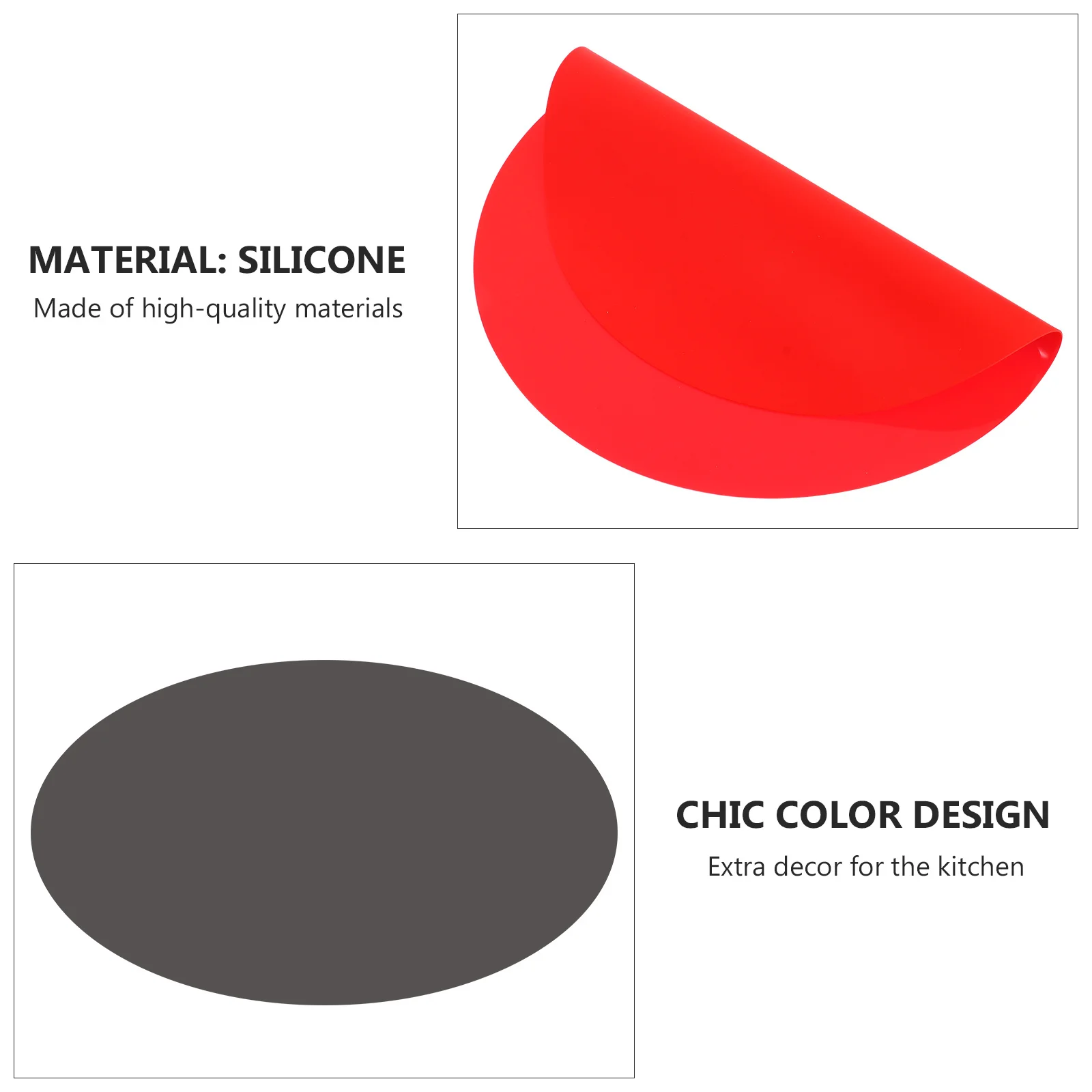 

3Pcs Heat Resistant Silicone Non Slip Mat Microwave Oven Pot Holder Placemat Bbq Clip Baking Tray Multifunctional Kitchen Tool