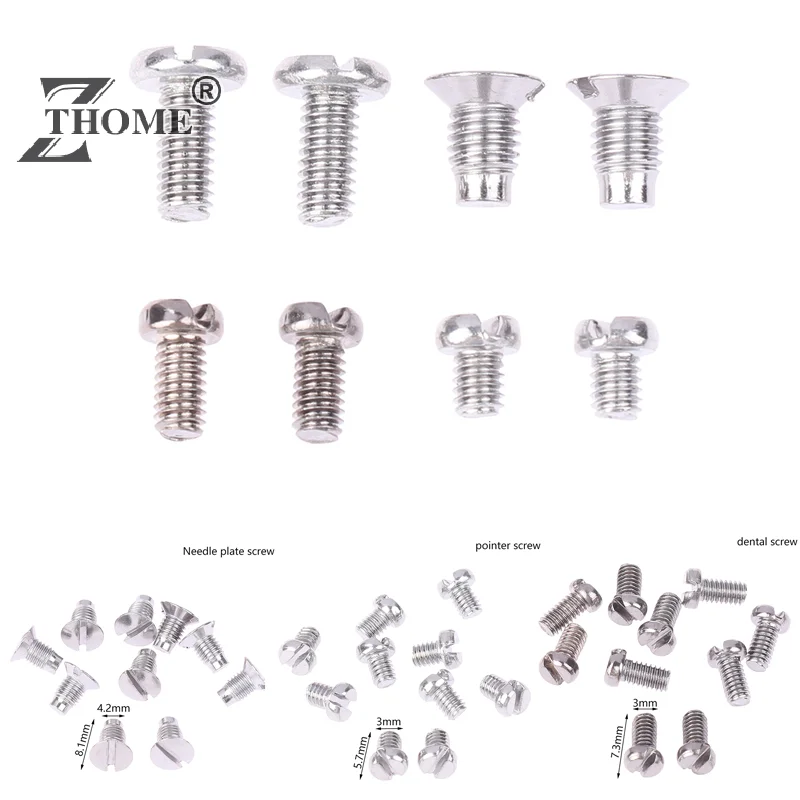 10pcs Needle Clamp Set Screw And Thumb/Foot Screw Needle Plate Screw For Single Needle Industrial Sewing Machines Presser Foot