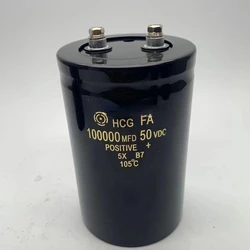 히타치 대용량 나사 발 전해질 캐패시터, HCG FA 50V100000UF, 100000 UF 50VDC 크기 65*100mm, 1 개