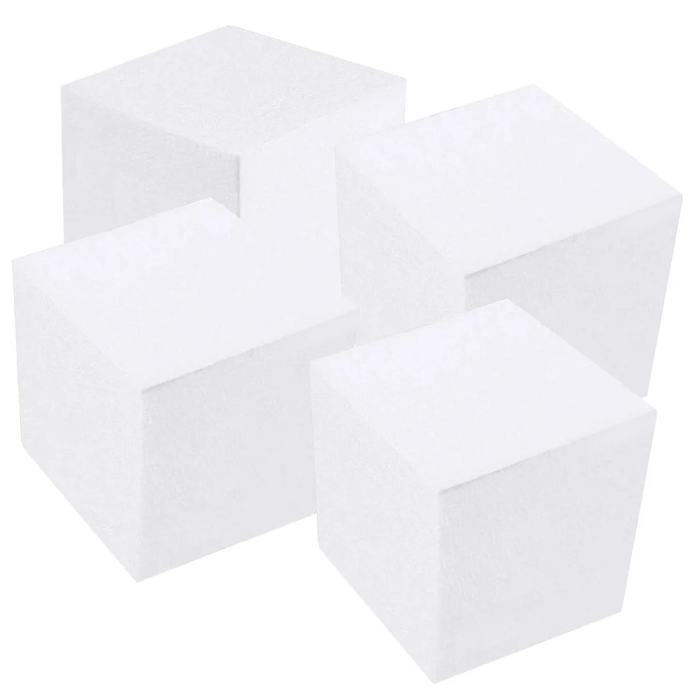 

6pcs Foam Blocks 6Inch 15X15Cm White Craft Cubes For Cake Decorating Practice Diy Centerpiece Display Sculpture Base Baking