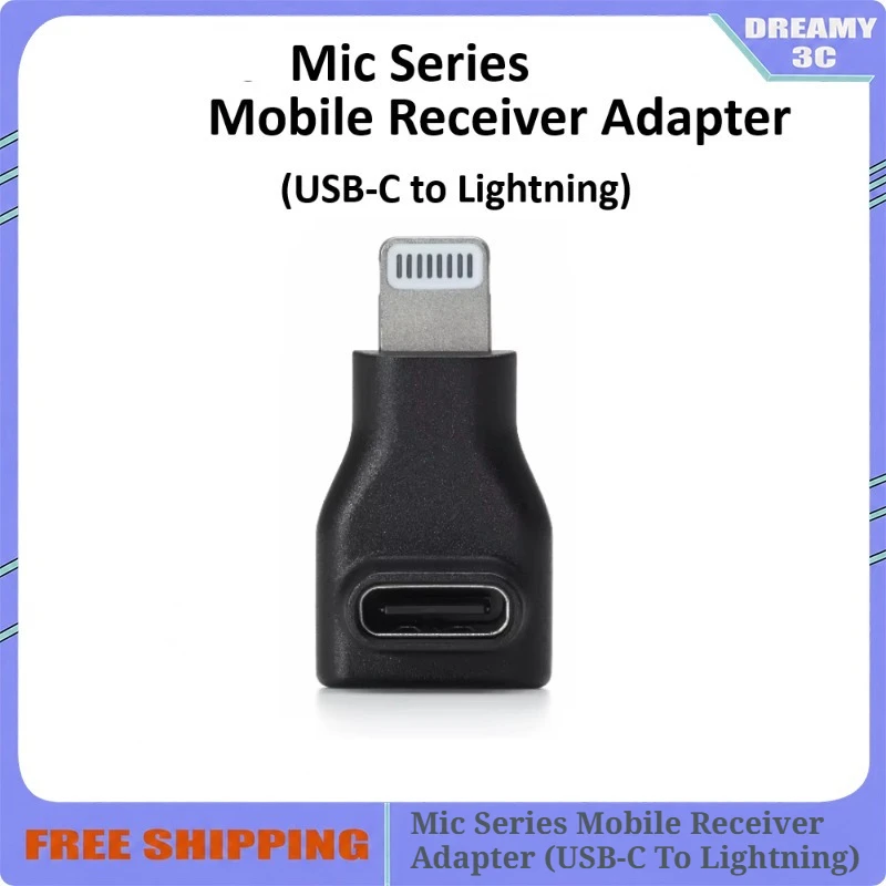 For Mic Series Mobile Receiver Adapter (USB-C To Lightning) for Mic Series Mobile Receiver Compatible with IPhone 14 Earlier