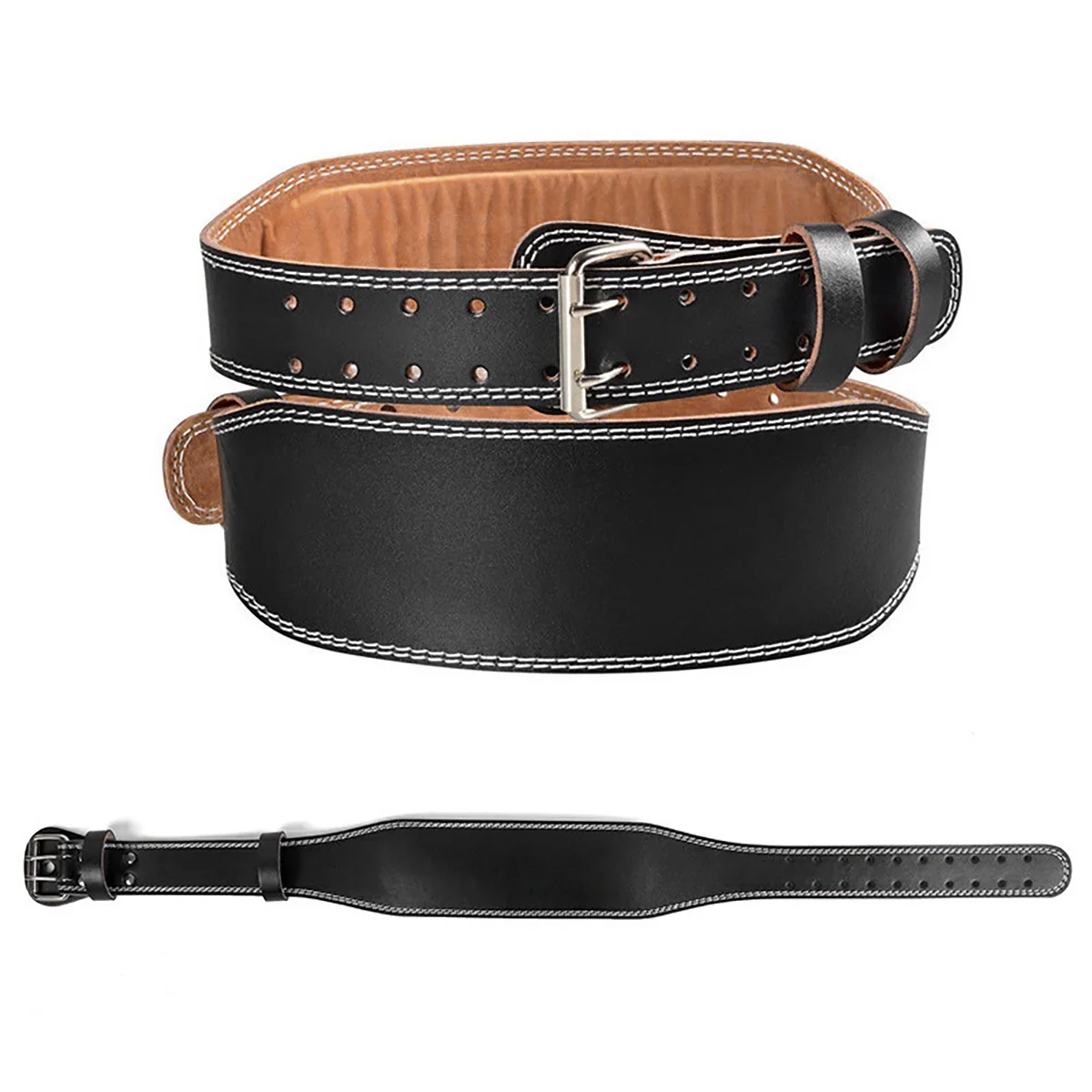 Waist Support Sports Safety Belt Protection Fitness Deep Squat Hard Pull Weightlifting Belt PU Leather Fitness Belt Protection ﻿