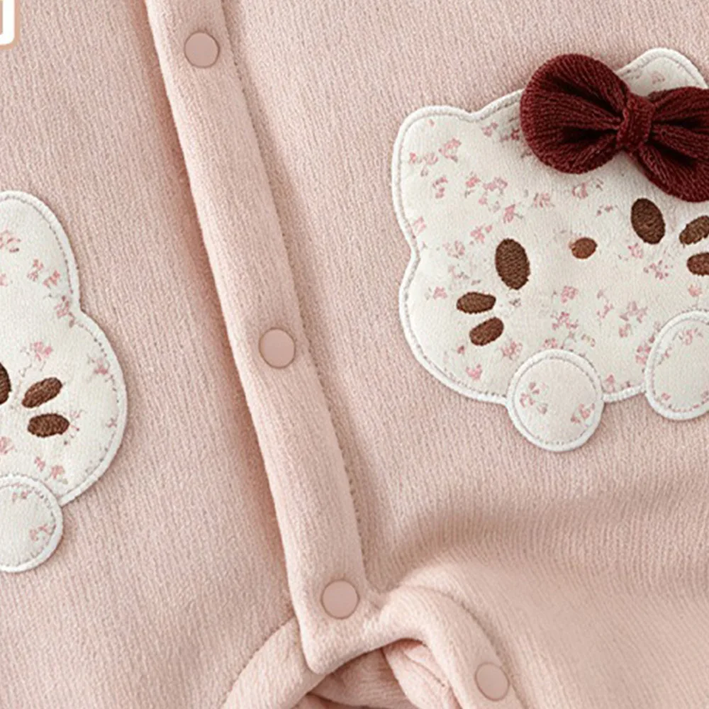 Christmas Baby Girl Romper Floral Collar Quilted Warm Baby Winter Clothes Princess 1st Birthday Infant Jumpsuit High Quality