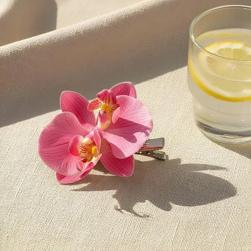 Bohemia Canna Flowers Hair Clips 1 4Pcs Small Bridal Hairpins for Hawaiian Party Wedding Women Accessories Decor view 6