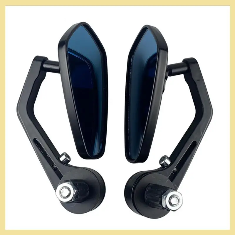 

High Quality Motorcycle Handle Bar End Mirror 7/8Inch 22 Mm Side Rearview Mirrors Custom Smoke Blue Lens For Ducati BMW Honda Su