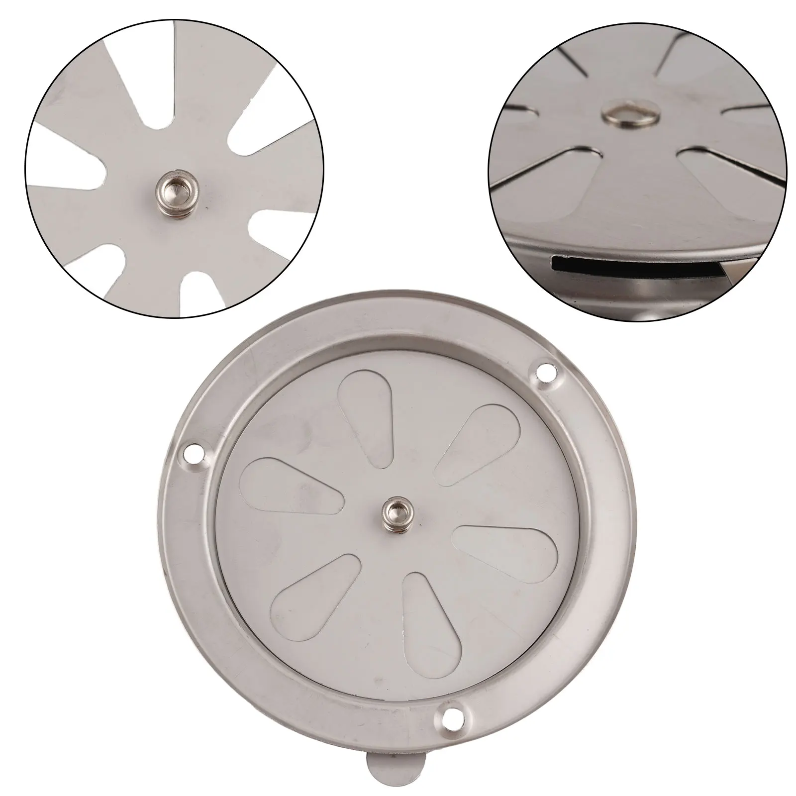 Damper Air Vent Garden Outdoor Cooking Parts Replacement Silver Stainless Steel 125mm 1pcs Grill Home 1 X Damper