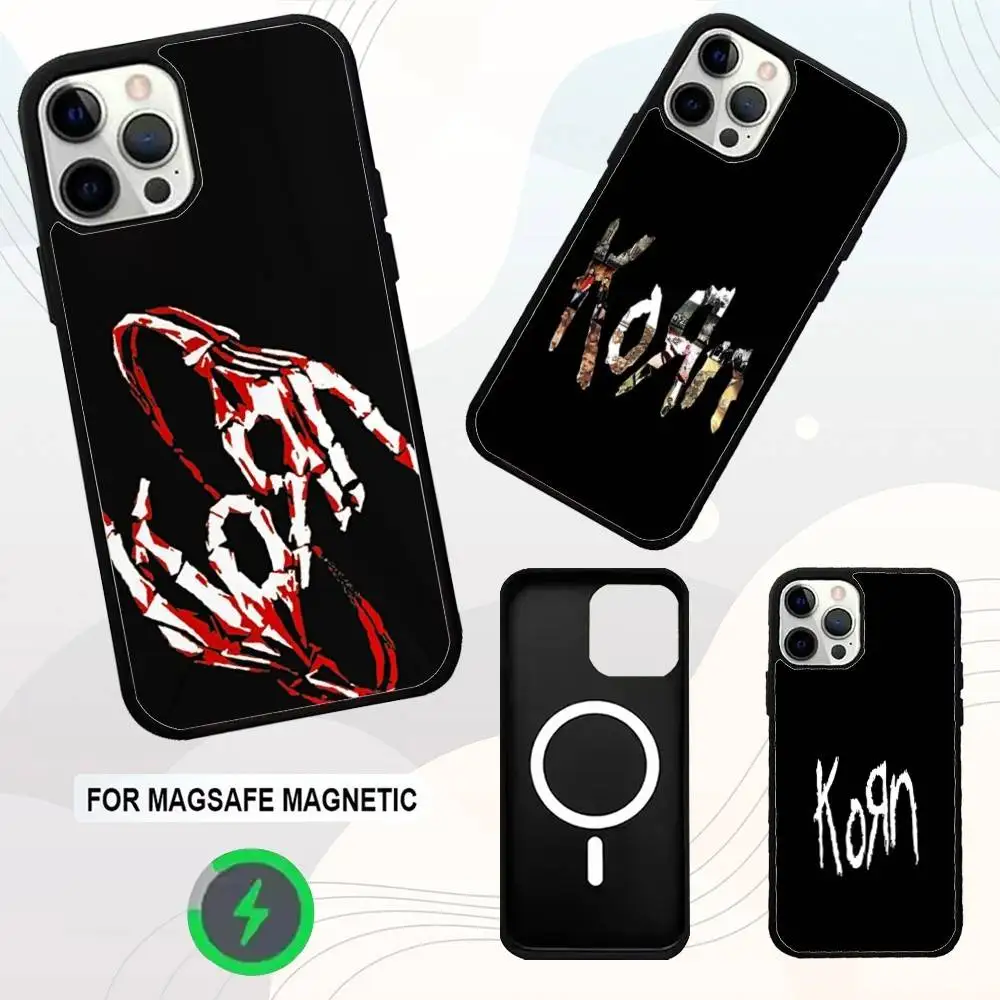 

K-Korn Rock Band Phone Case For iPhone 16e,16,15,14,13,12,11,Plus,Pro,Max,Mini Magsafe Magnetic Wireless Charging