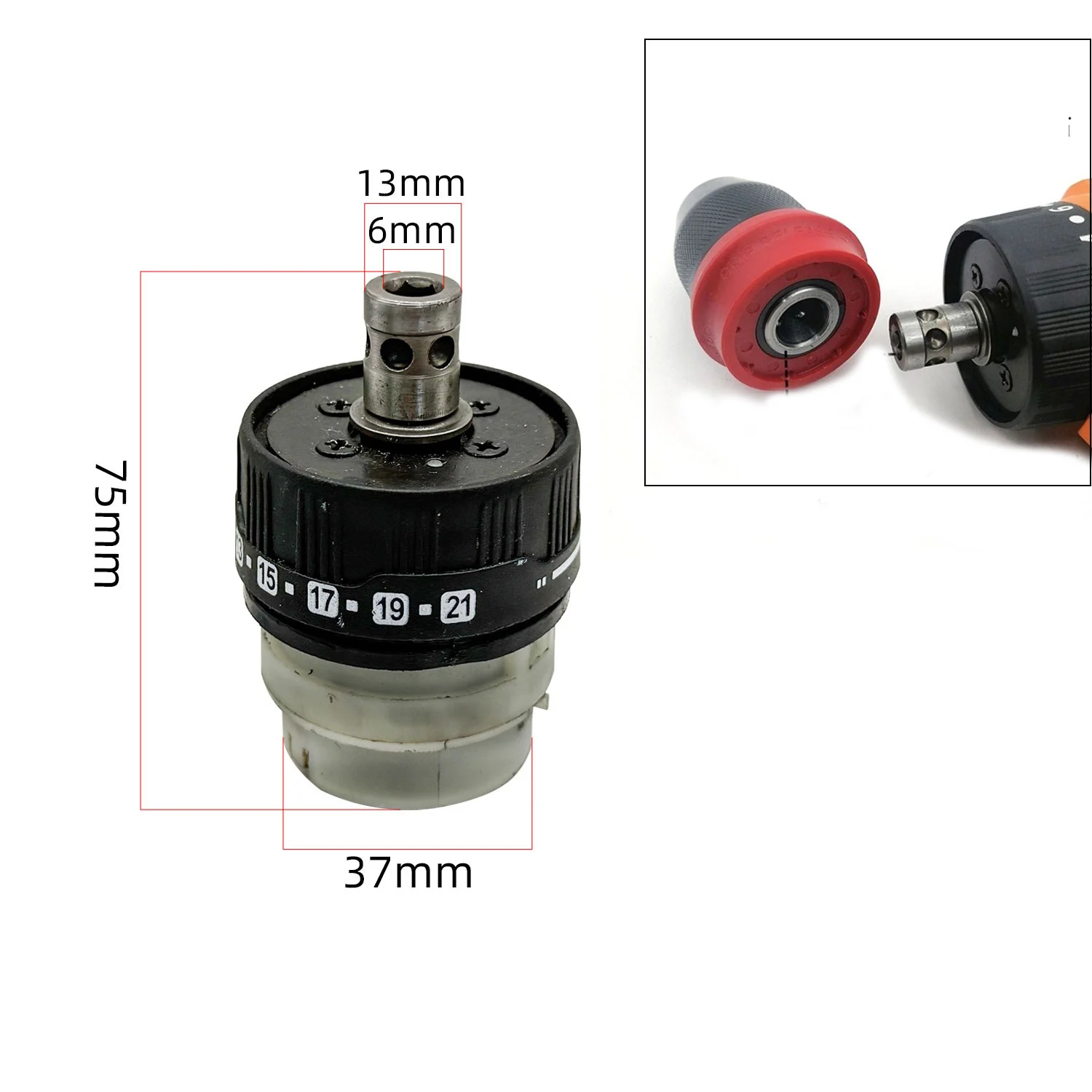 1pc Quick Connect Drill Chuck Assembly 0.8-10mm Clamping Head Gearbox- For Electric Drill Bit Power Tools Metal Drill Chuck Head