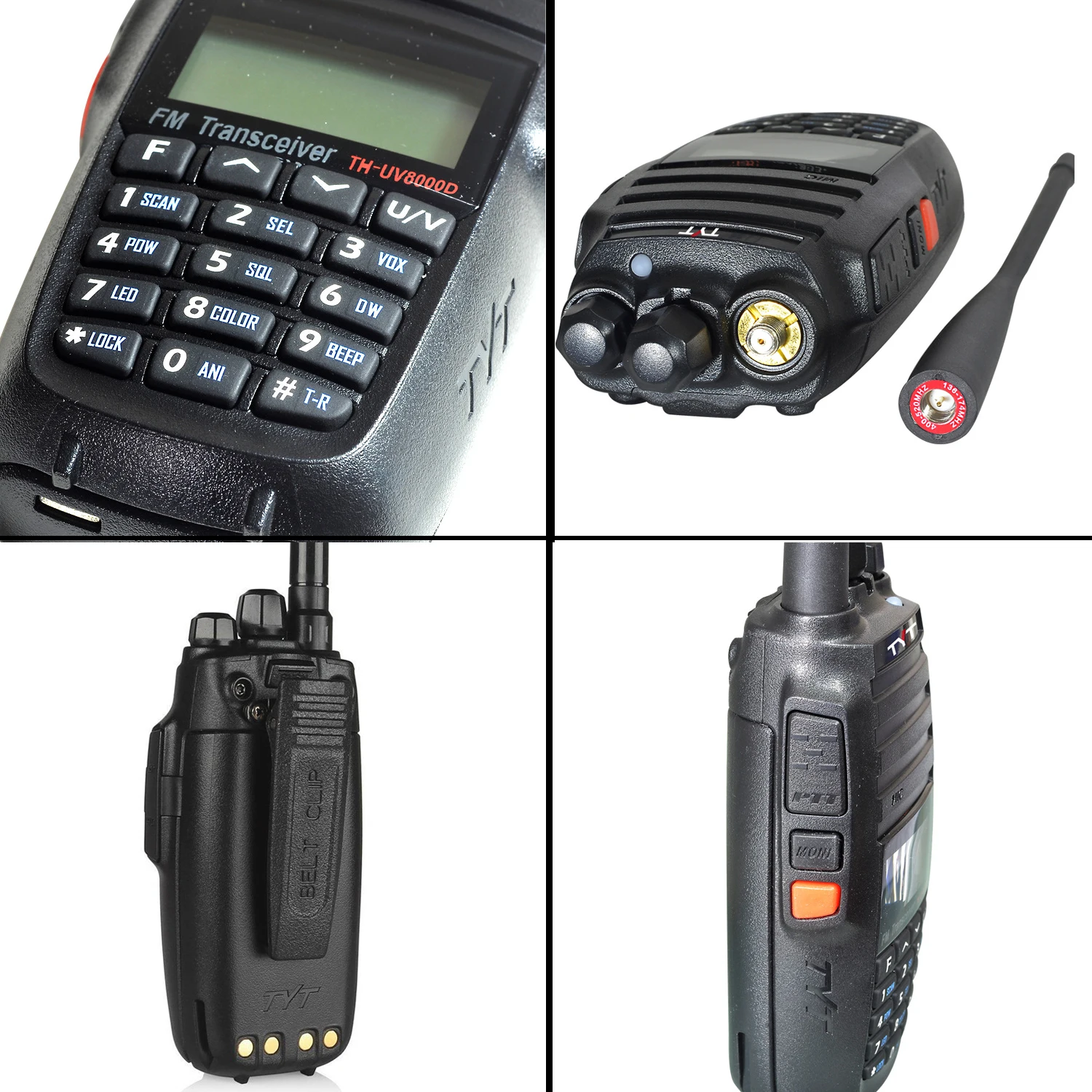 TYT-walkie-talkie TH-UV8000D, Radio bidireccional portátil de 136-174MHz, 400-520MHz, 10W, de larga distancia, VHF, UHF, banda Dual, FM, TH, UV8000D