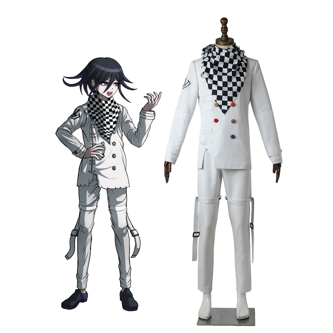 

Danganronpa V3: Killing Harmony Kokichi Oma Cosplay Costume Custom Made for Unisex