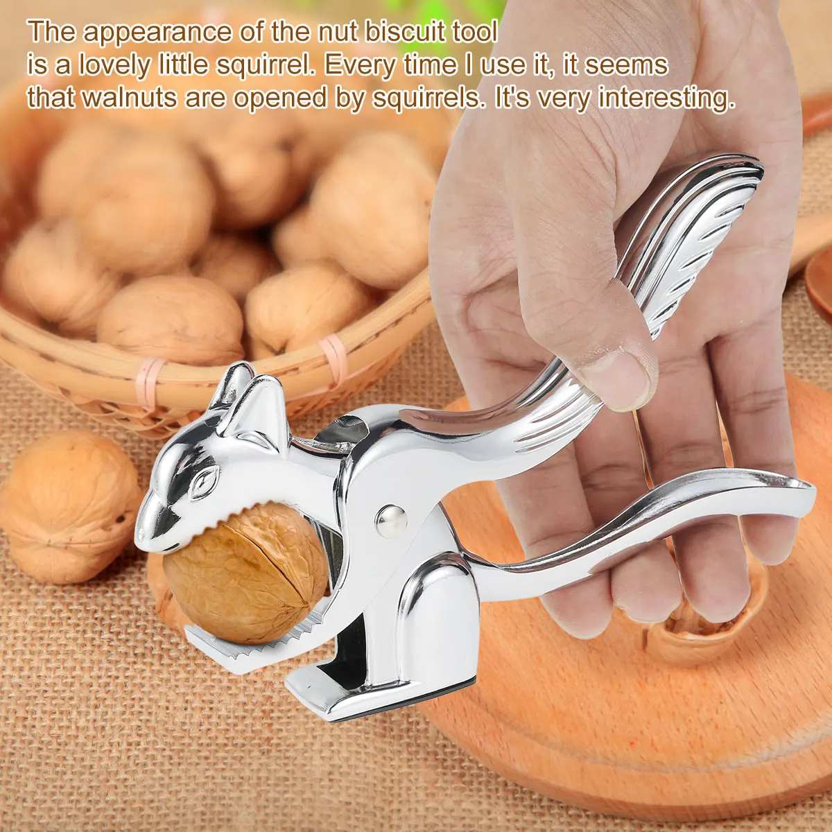 Multi Functional Walnut Clip Shelling Tool Household Zinc Alloy Nut Shelling Tools Suitable for Walnuts Chestnuts and Hazelnut