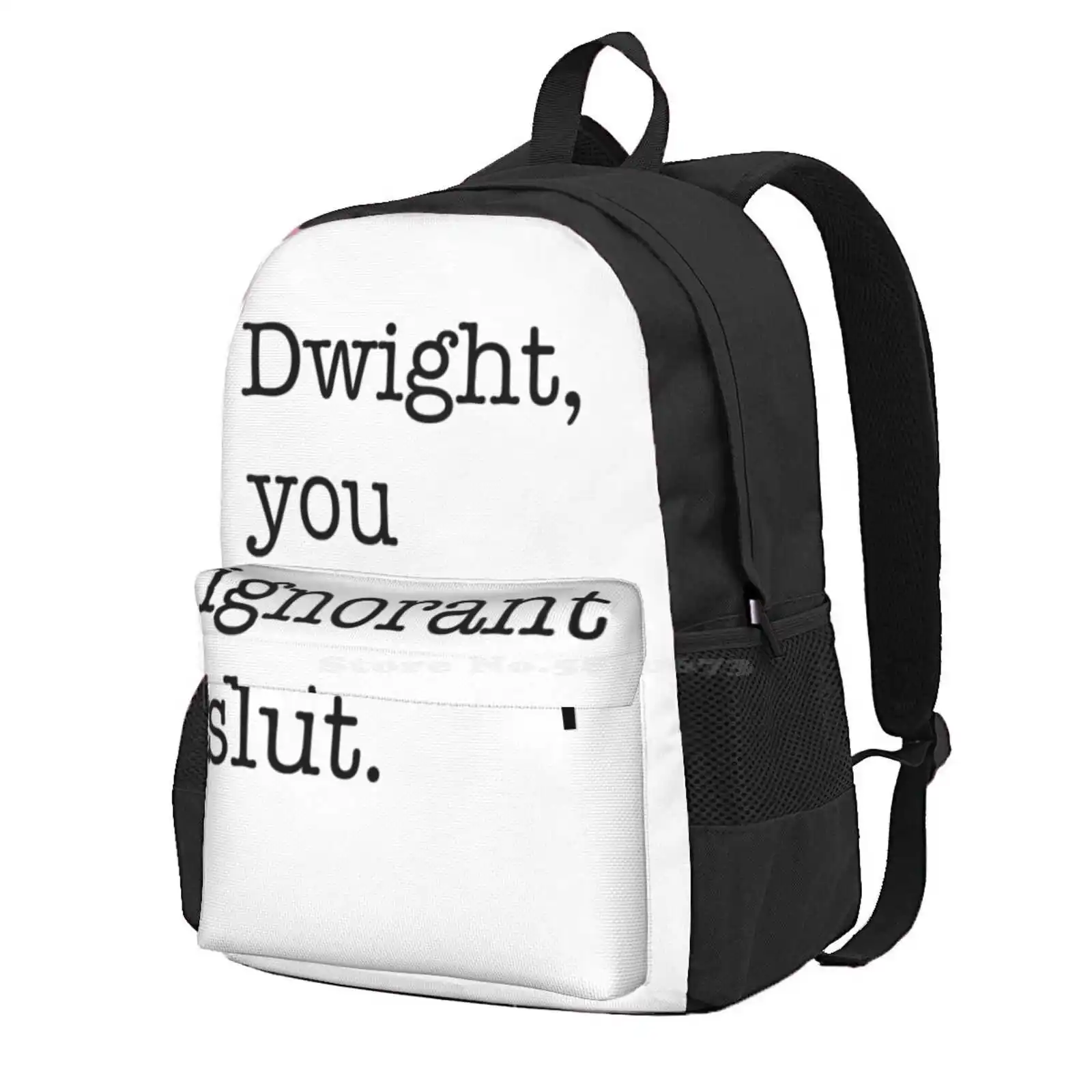 Dwight The Office Quote Hot Sale Schoolbag Backpack Fashion Bags The Office Quote Dwight Schrute Jim Pam Funny Michael