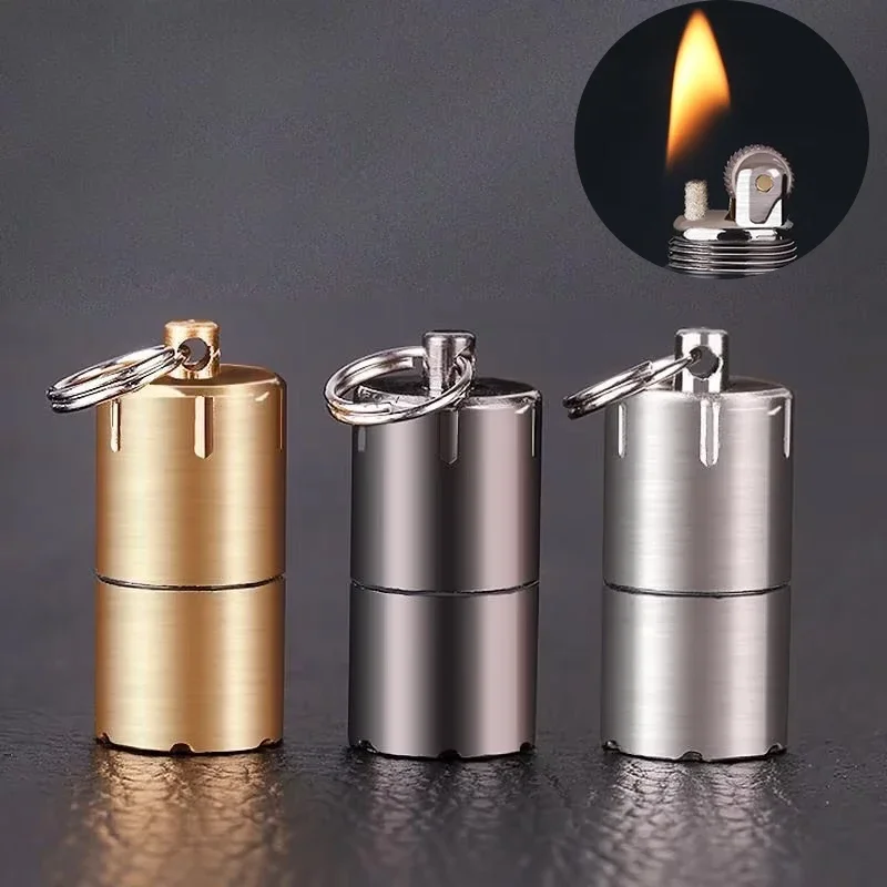 

2025 Мини Ретро Песочное Колесо Керосиновая Зажигалка Компактный Брелок Подвеска Металлическая Зажигалка с Открытым Пламенем Портативная Легкая Оптовая Продажа