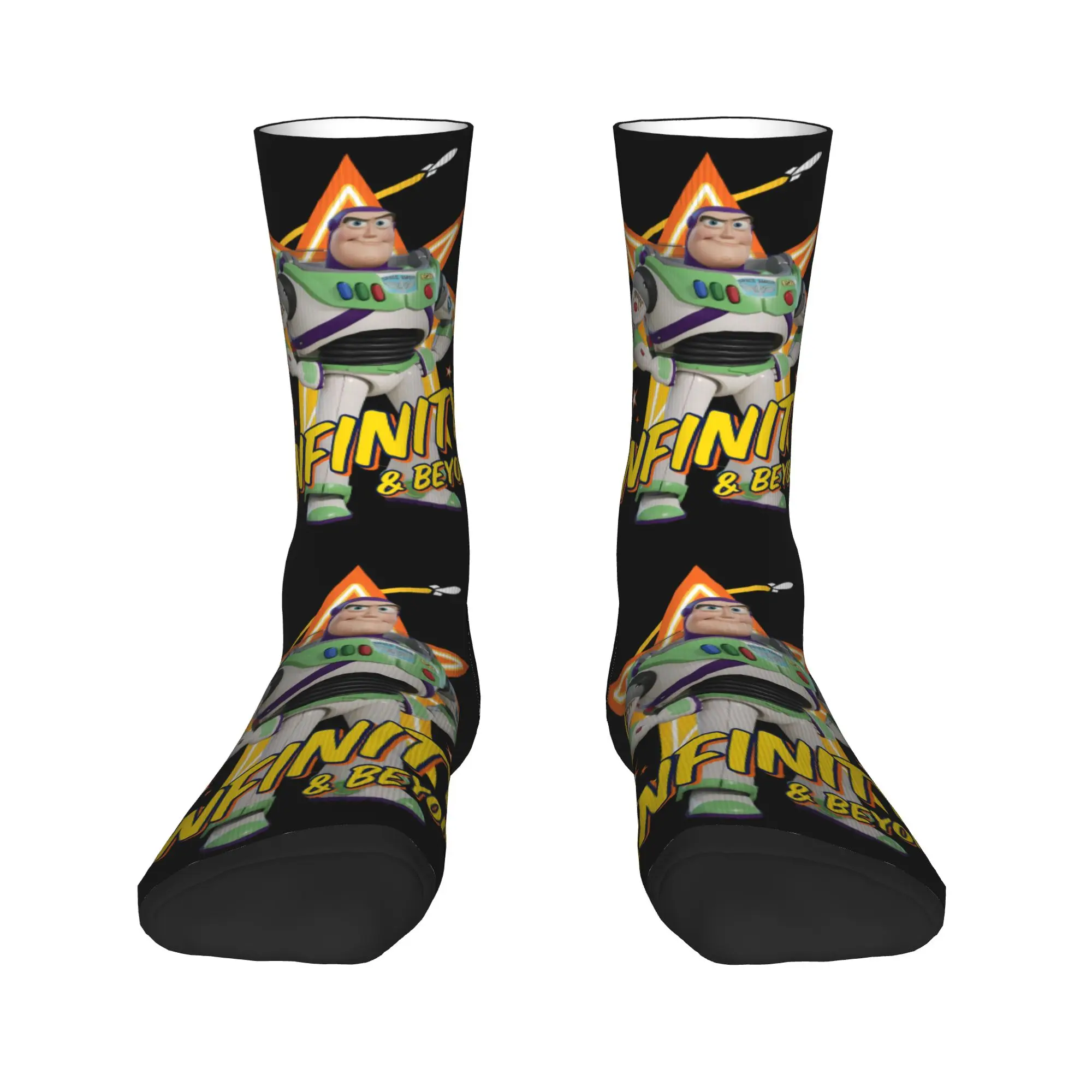 

Cute Men's Toy Story Buzz Lightyear Dress Socks Unisex Warm Breathbale 3D Print Crew Socks