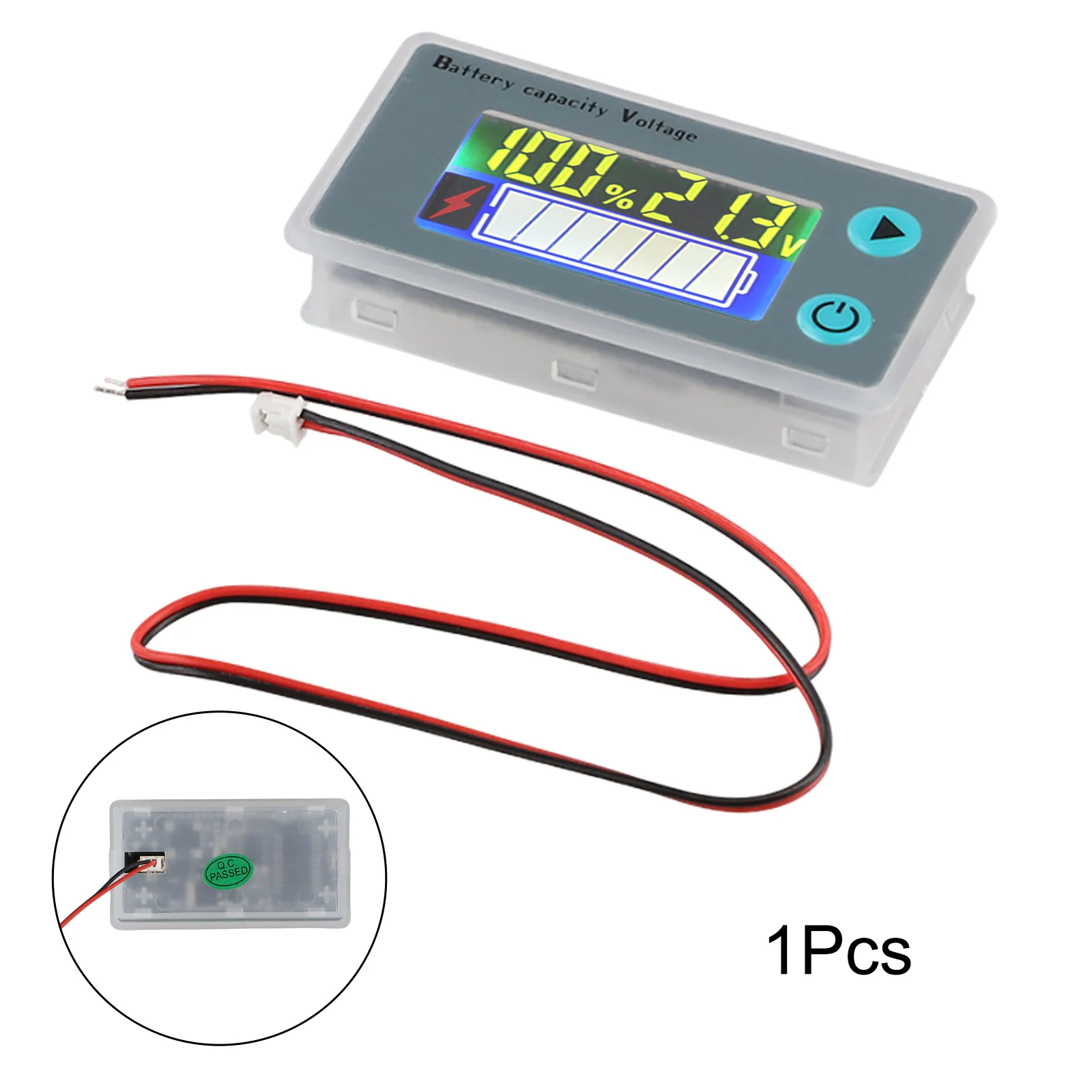 مقياس جهد LCD ذكي مصمم لبطاريات حمض الحديد الليثيوم مع التحكم في مفتاح المفتاح وتوقيت قابل للتعديل