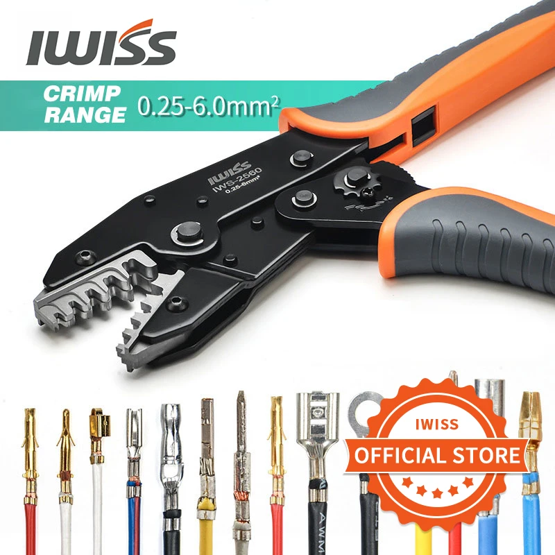 iwiss alicate de crimpagem para amp plug in spring terminal import connector crimper tool clamp tool crimp tool crimp para amp te amp iws2560 01