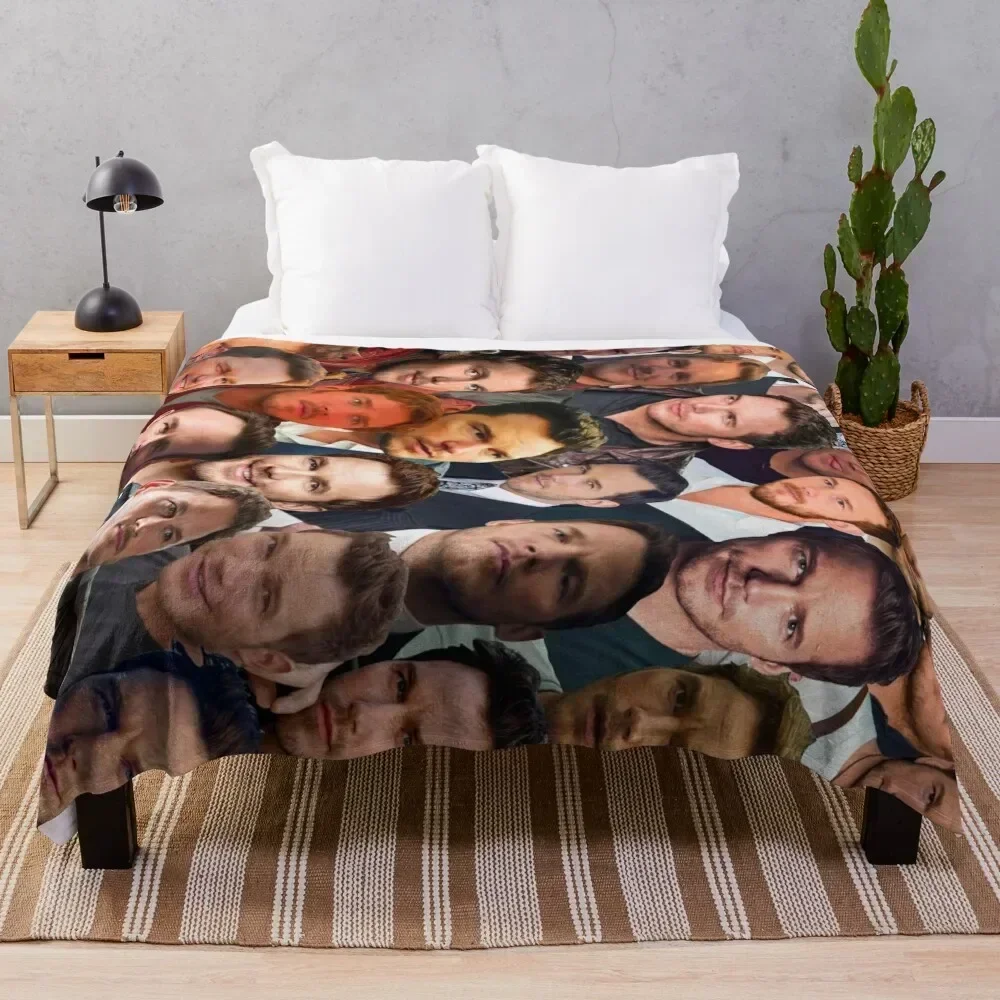 

Chris Pratt Photo Collage Throw Blanket Decorative Soft Throw Blanket for Couch Sofa