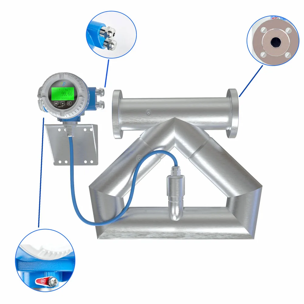 High-Sensitivity Digital Coriolis Mass Flowmeter Stainless Steel Low-Flow Liquid/Gas/Oil/Water/Fluid Dosing 0.15% Accuracy (OEM