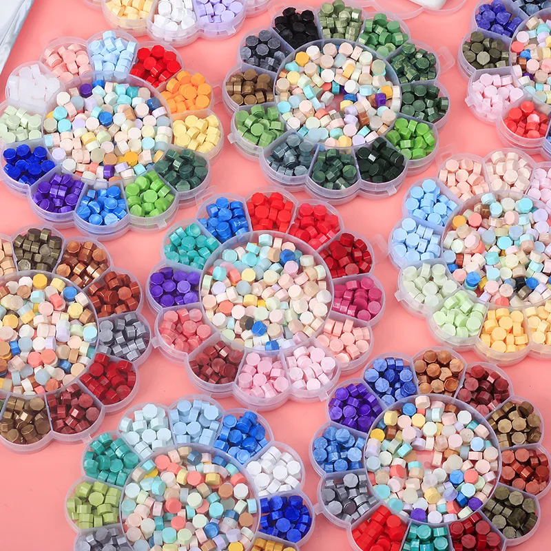 

Разноцветный набор подсолнухов, воск для запечатывания, печать, печать, восковые бусины для влюбленных, ручная работа, подарок на свадьбу, конверт с приглашением 450 шт.