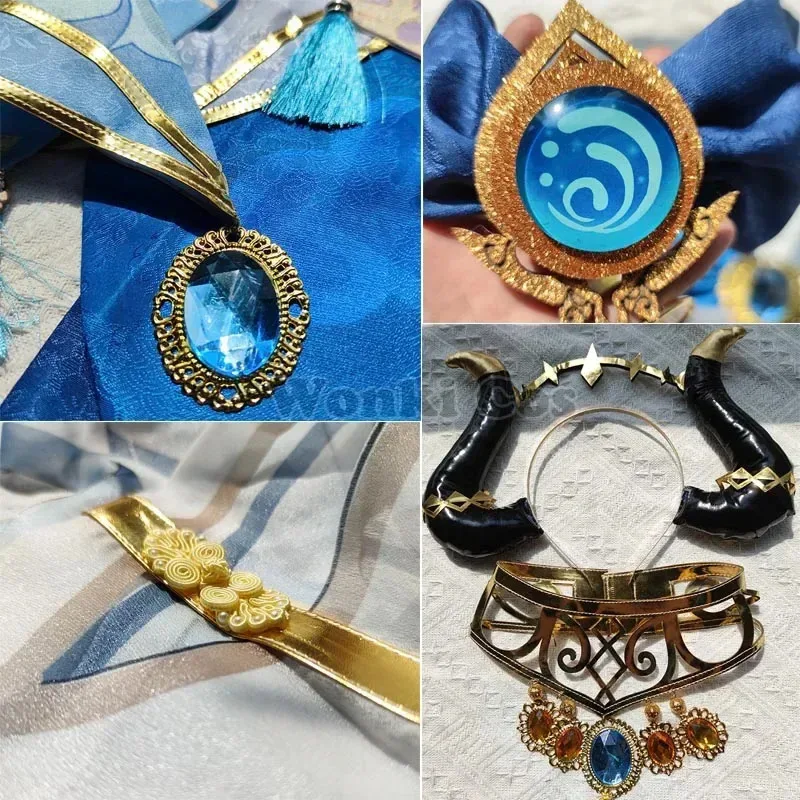 

New 2025 Game Cosplay Costume Wig Red Hair Women Dancer Dress Impact Sumeru Nilou Costumes❤❤dd