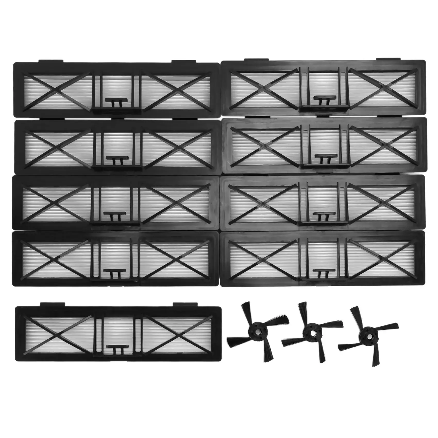 9X Filtro Hepa 3X Spazzola Laterale per Neato Botvac D3 D4 D5 D6 D7 D70 D75 D80 D85 Connesso Botvac 75E 80 85 Spazzole Filtri Parti