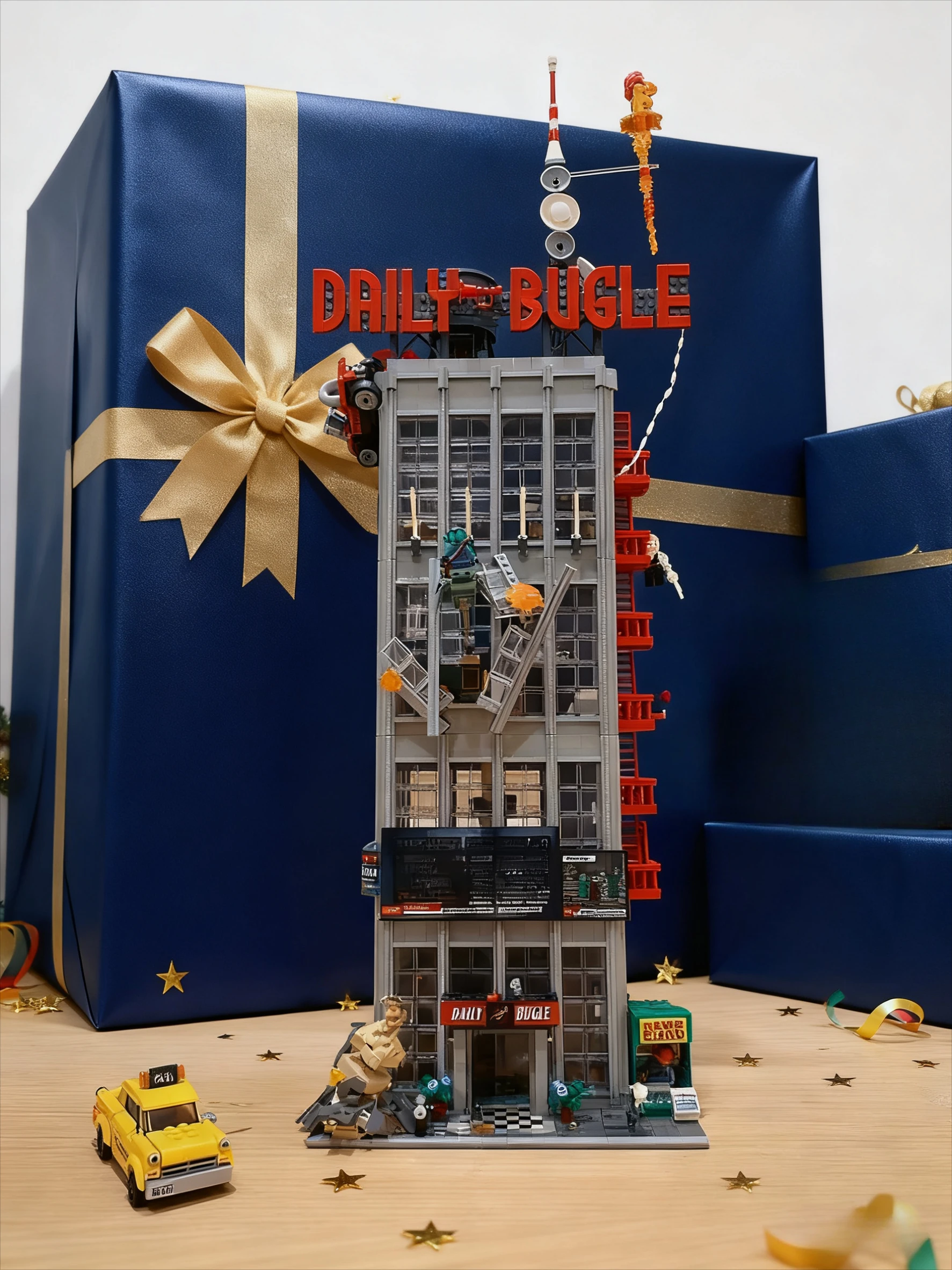 Extensiones periféricas de oficina de periódico, conjunto de aniversario Compatible con partículas Legoed, adecuado para regalos de Navidad 76178