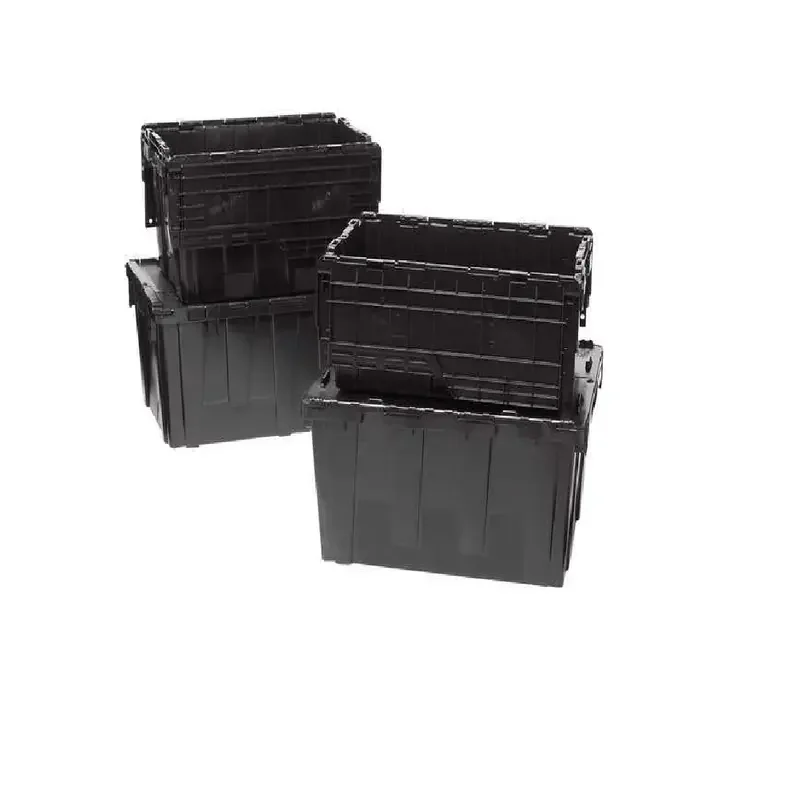 

Attached Lid Container, 17.95 gal, 26 7/8 in L, 17 in W, 12 1/8 in H, Black, Plastic