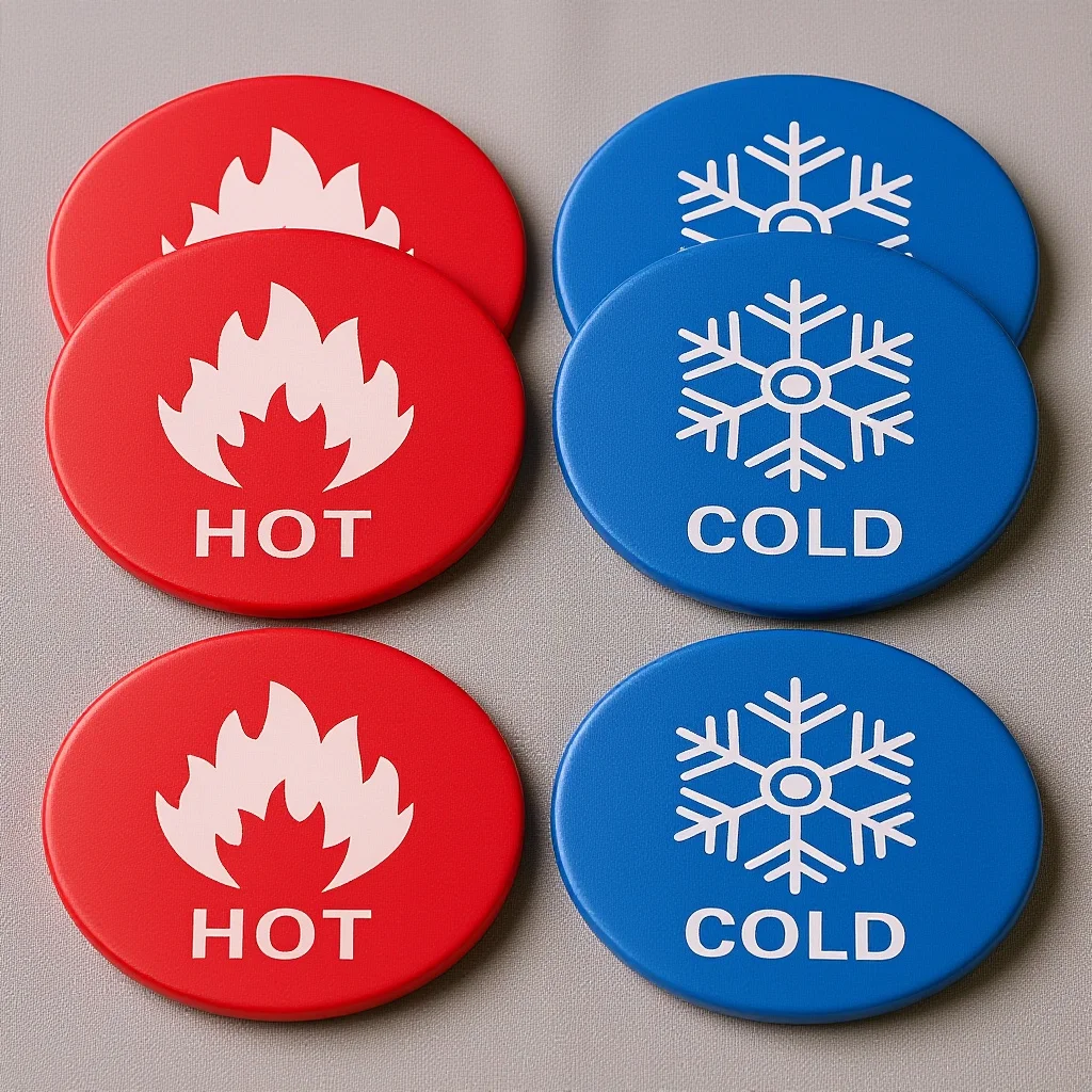 تسميات مؤشر الماء البارد الساخن ملصقات الاكريليك للحنفيات سخانات المياه المطبخ الحمام فندق مطعم ذاتية اللصق #1