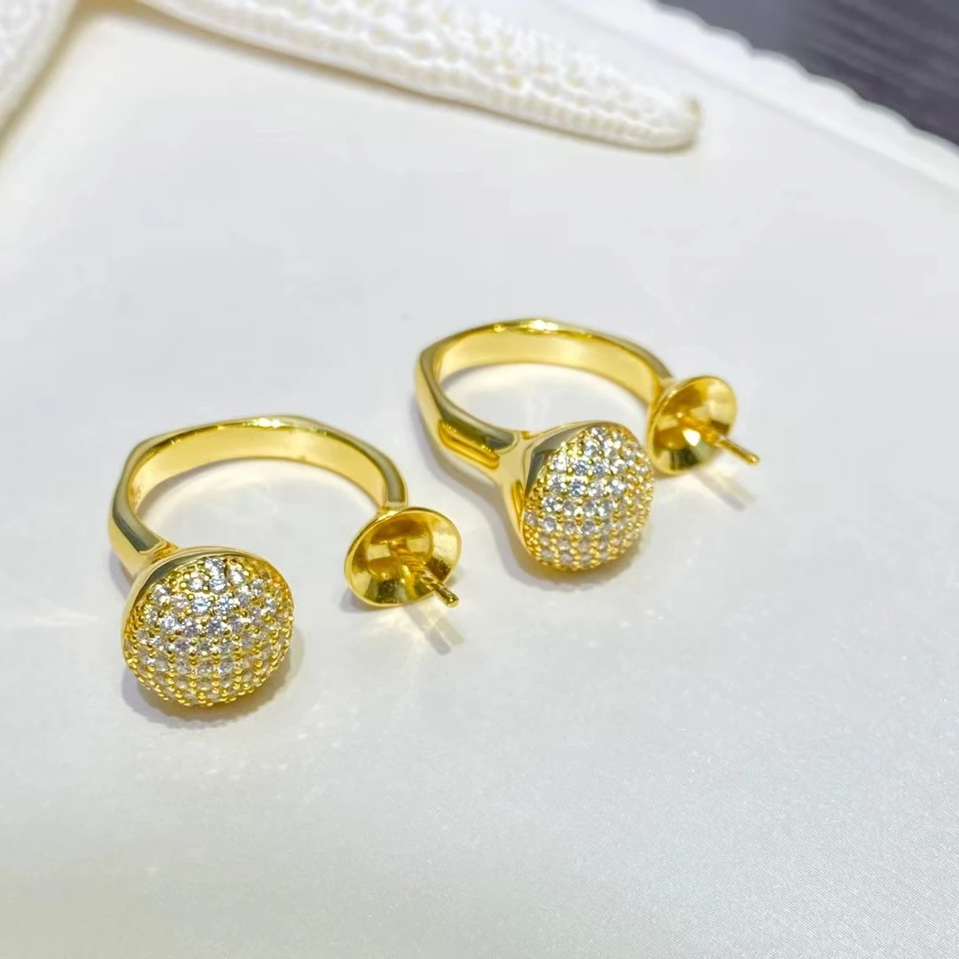 

Регулируемое кольцо из стерлингового серебра 925 пробы, настройки, крепления, аксессуары, детали, фитинги для жемчуга 11-12 мм, 5 шт./лот