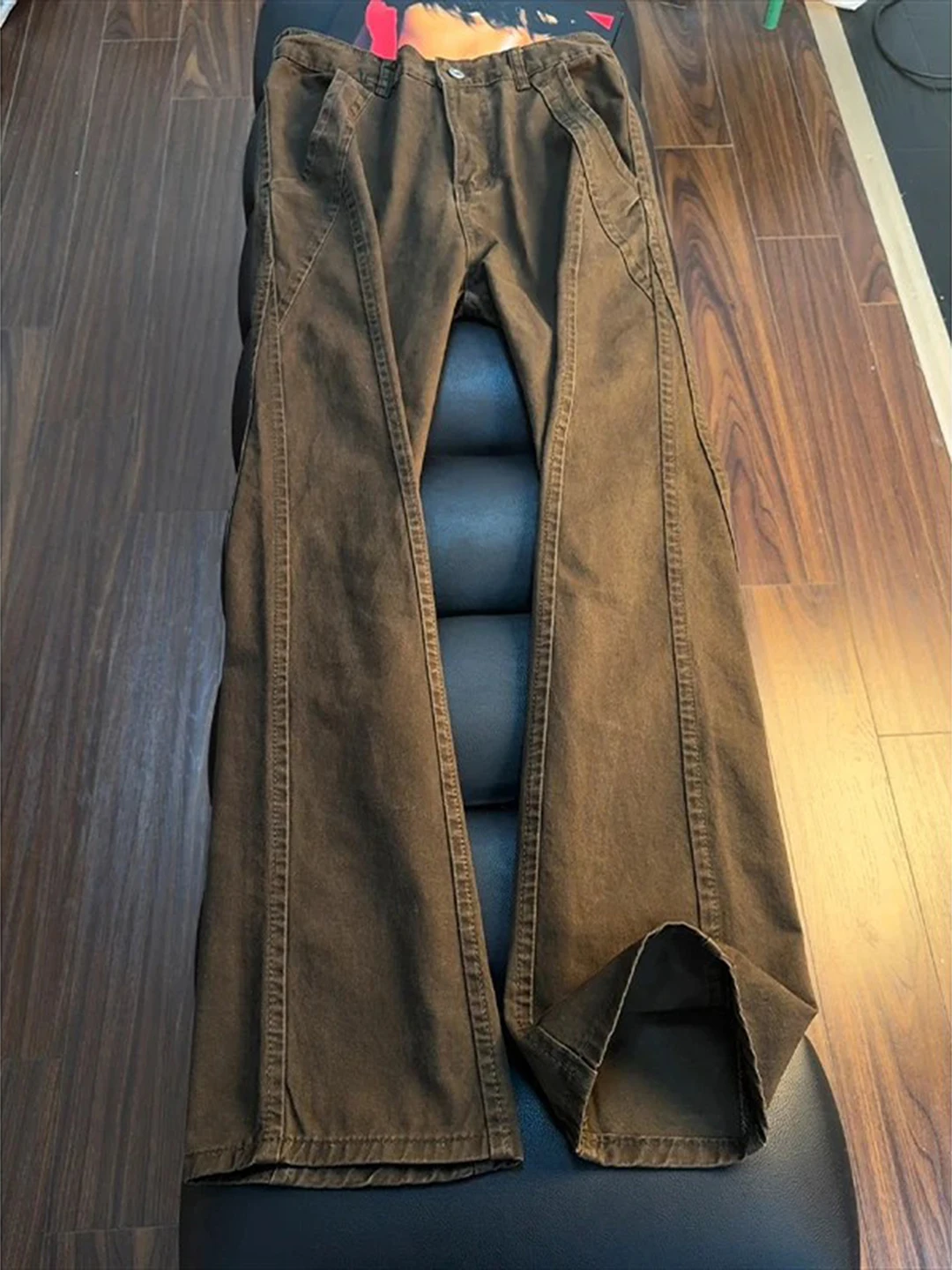 

Мужские зимние джинсы Waed Denim: утепленные, прямые, с низкой посадкой, на молнии, классический американский стиль