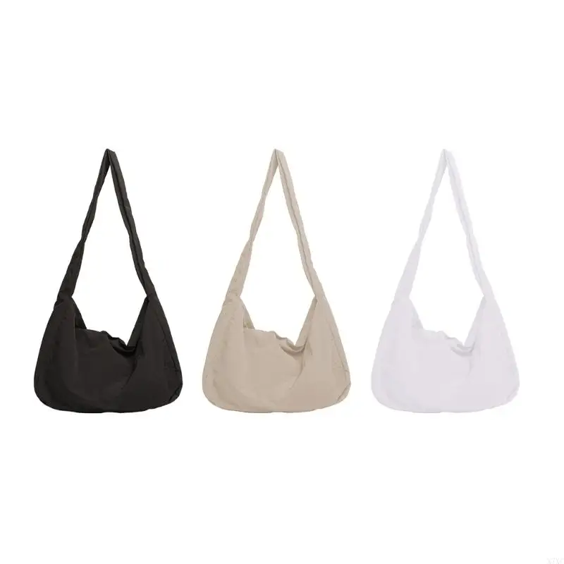 

X7XC 2023 Simple Fashion Bag Hobo Bags for Girl Women Large Capacity Crossbody Bag Korean Shoulder Bag Solid Color Bags