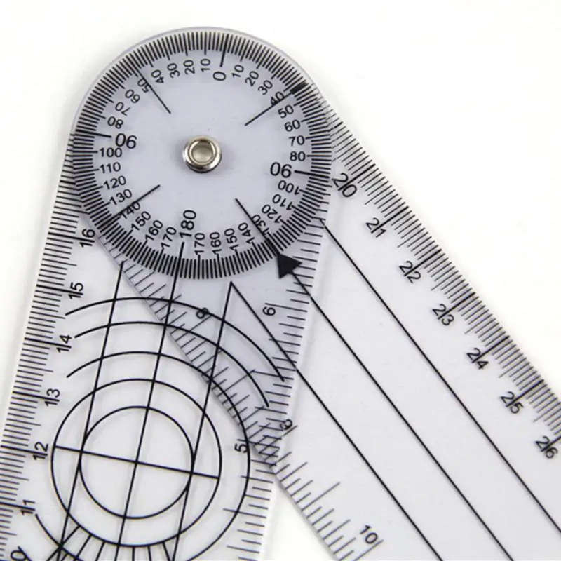 0-140mm 360 Degree Goniometer Angle Medical Spinal Angle Ruler Angle Inclinometer Ruler Protractor Angle finder Measuring Tool