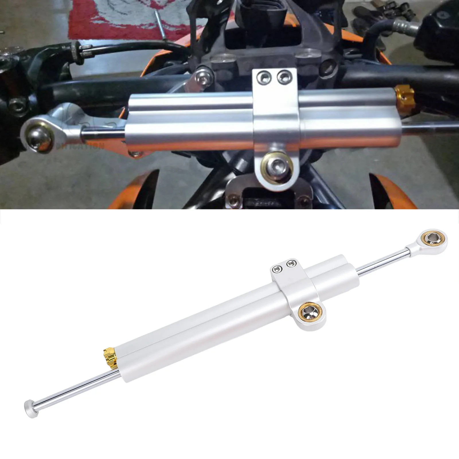

Motorcycle Stabilizer Reduce Vibration 373MM Motorcycle Steering Damper Aluminum Alloy Speed Sensitive for Motorbike