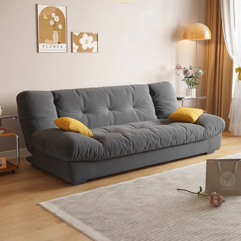 Nordic Modern Multi-Functional Velvet Sofa Bed Double Foldable Wood Frame for Living Room Bedroom Hotel Villapromote sales