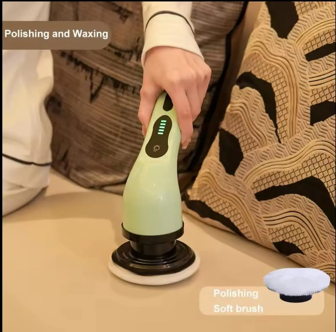 Electric Cleaning Brush Rotating Scrubber Wireless Adjustable Extension Handle Bathroom Cleaning Brush Household Cleaning Tools
