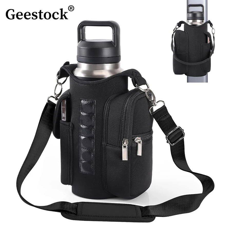 

Geestock Outdoor Sports Magnet Water Bottle Bag Car Insulated Bottle Cover Portable Shoulder Magnet Gym Water Cup Storage Bag