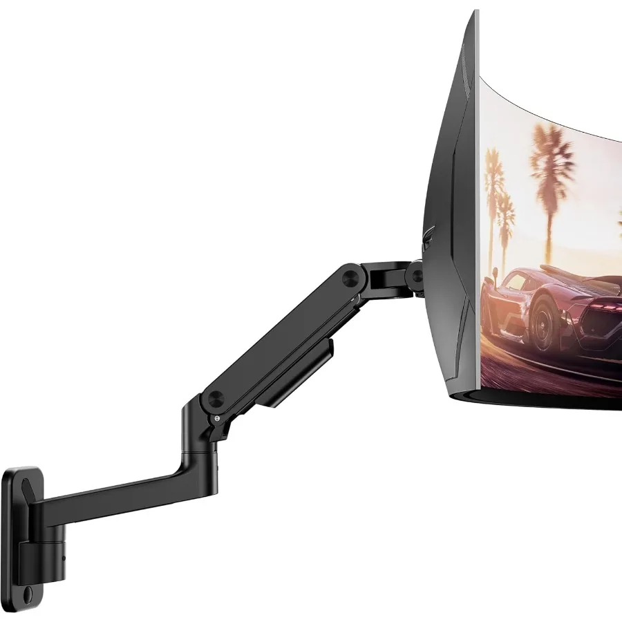 

Wall Mount Monitor Arm for 1749 Inch Ultrawide Screens Heavy Duty Single Monitor Mount Holds 44 lbs Fully Adjustable Gas Spring