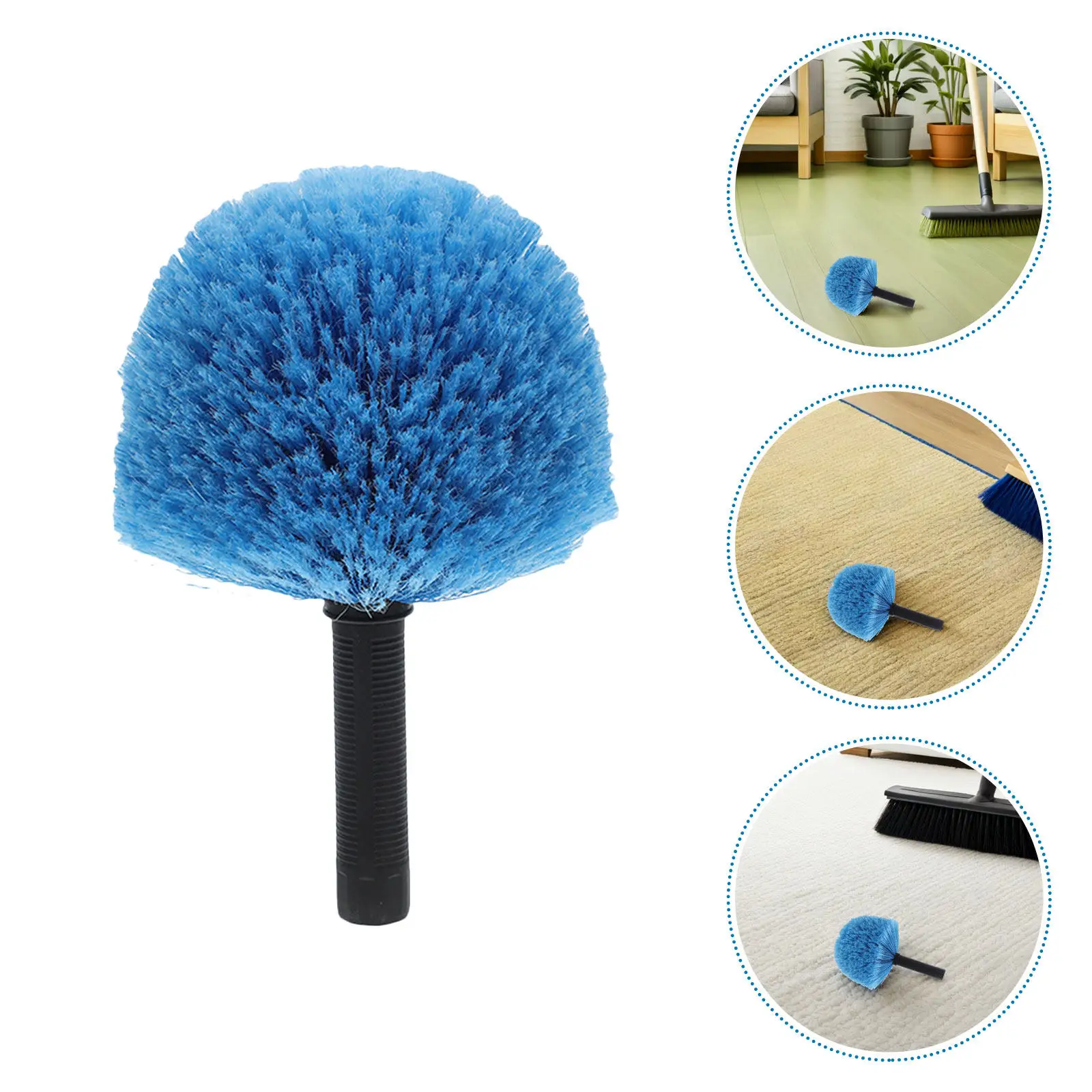 3Pcs Spiderweb Duster Heads Nylon Bristle Cobweb Cleaning Brush Replacements for Ceiling Wall Indoor Outdoor