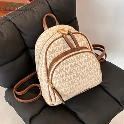 Mochila de couro PU para meninas, mochila de grande capacidade, mochila de luxo para mulheres, bolsa de ombro feminina, alta qualidade, novo, 2022, 2024