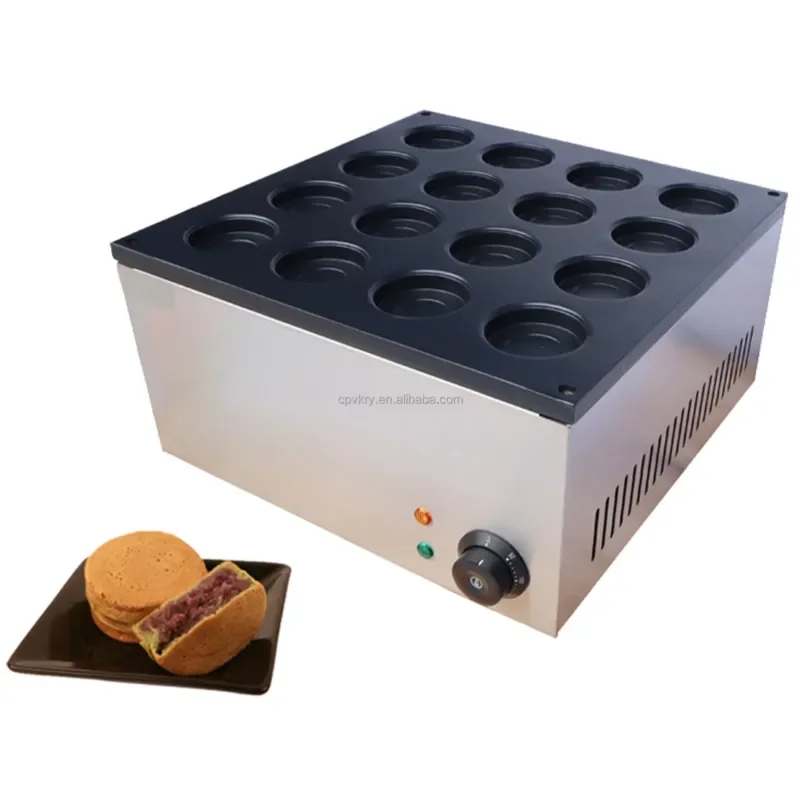Electric Non-Stick Circular Waffle Red Bean Wheel Cake for Fun Snacks for Hotels Outdoor Use Kids