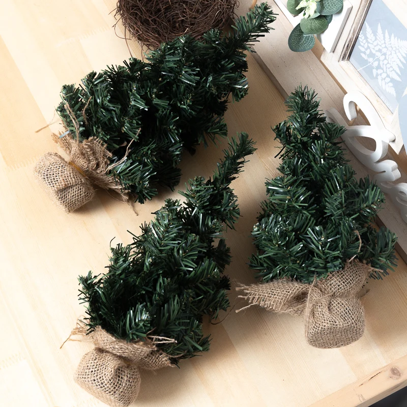 20/30 سنتيمتر شجرة عيد الميلاد الاصطناعية سطح المكتب ديكور داخلي نباتات وهمية حفلة عيد الميلاد نافيداد السنة الجديدة الزفاف الديكور