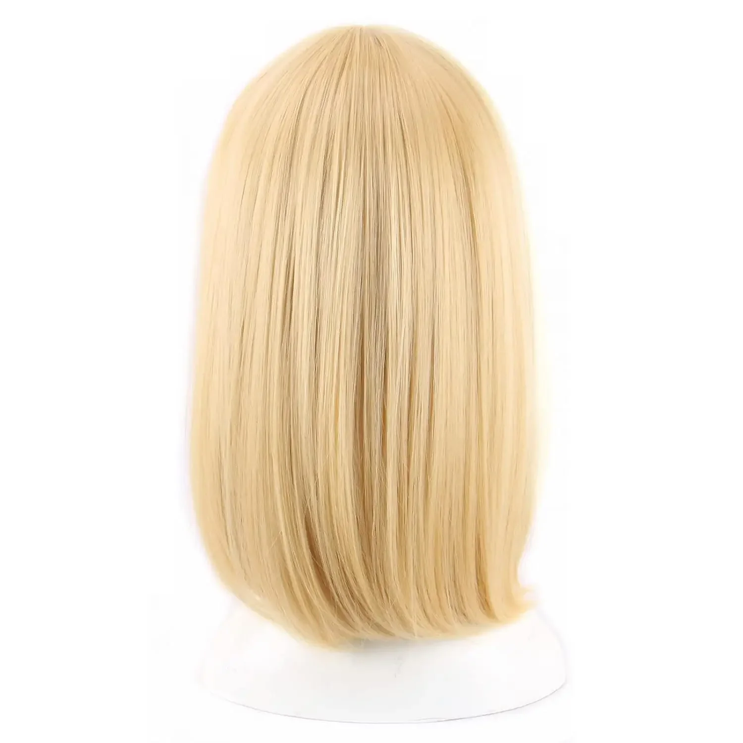 Perruque Blonde de Longueur Moyenne avec Frange pour Homme, Costume d'Halloween et de Noël, ixCosplay