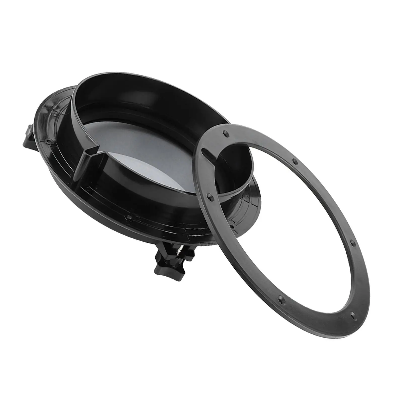 Portátil Rodada Stalinite Janela para RV Barco Iate, Universal Marinha Porthole, Preto, 10"